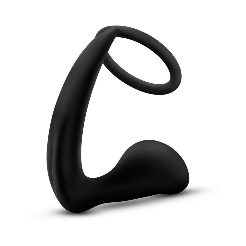 Blush Anal Adventures Cock Ring Plug - Black