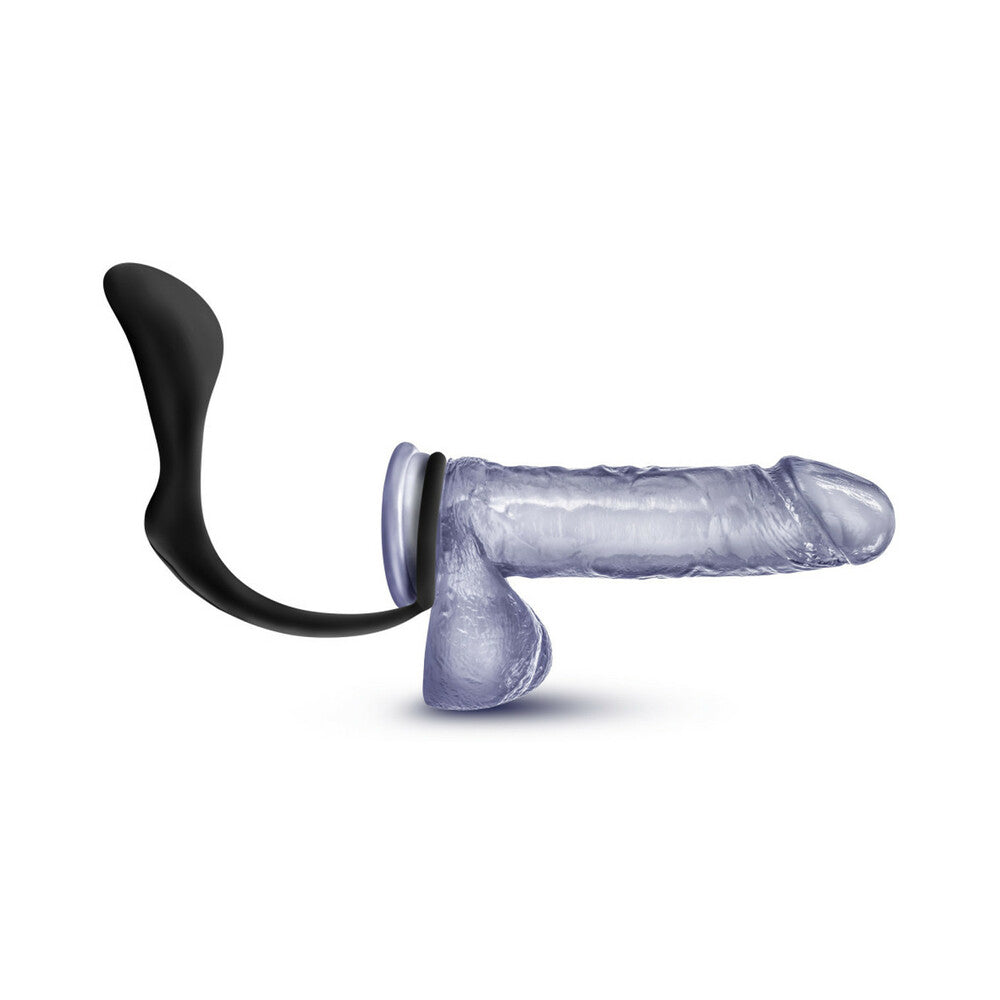Blush Anal Adventures Cock Ring Plug - Black