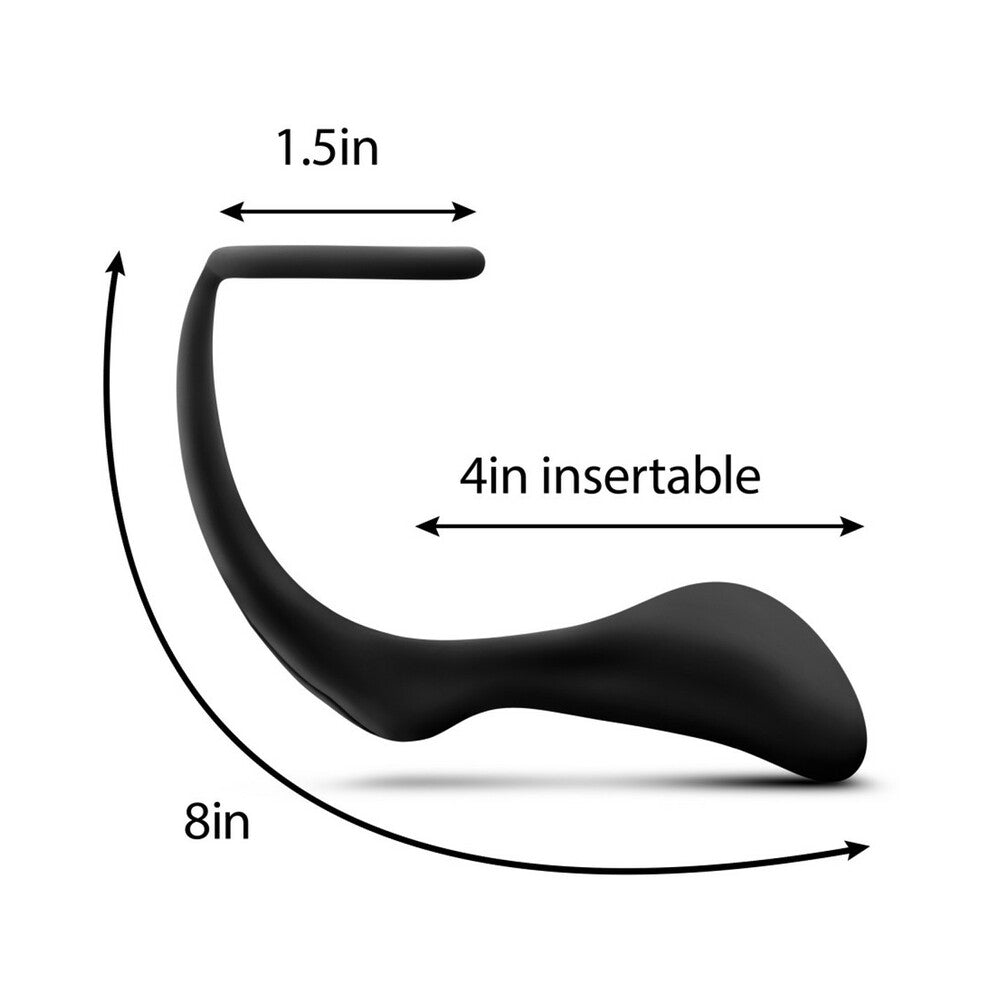 Blush Anal Adventures Cock Ring Plug - Black