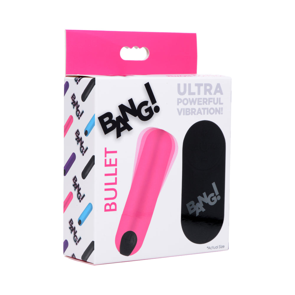 Bang Vibrating Bullet with Remote Control-Pink