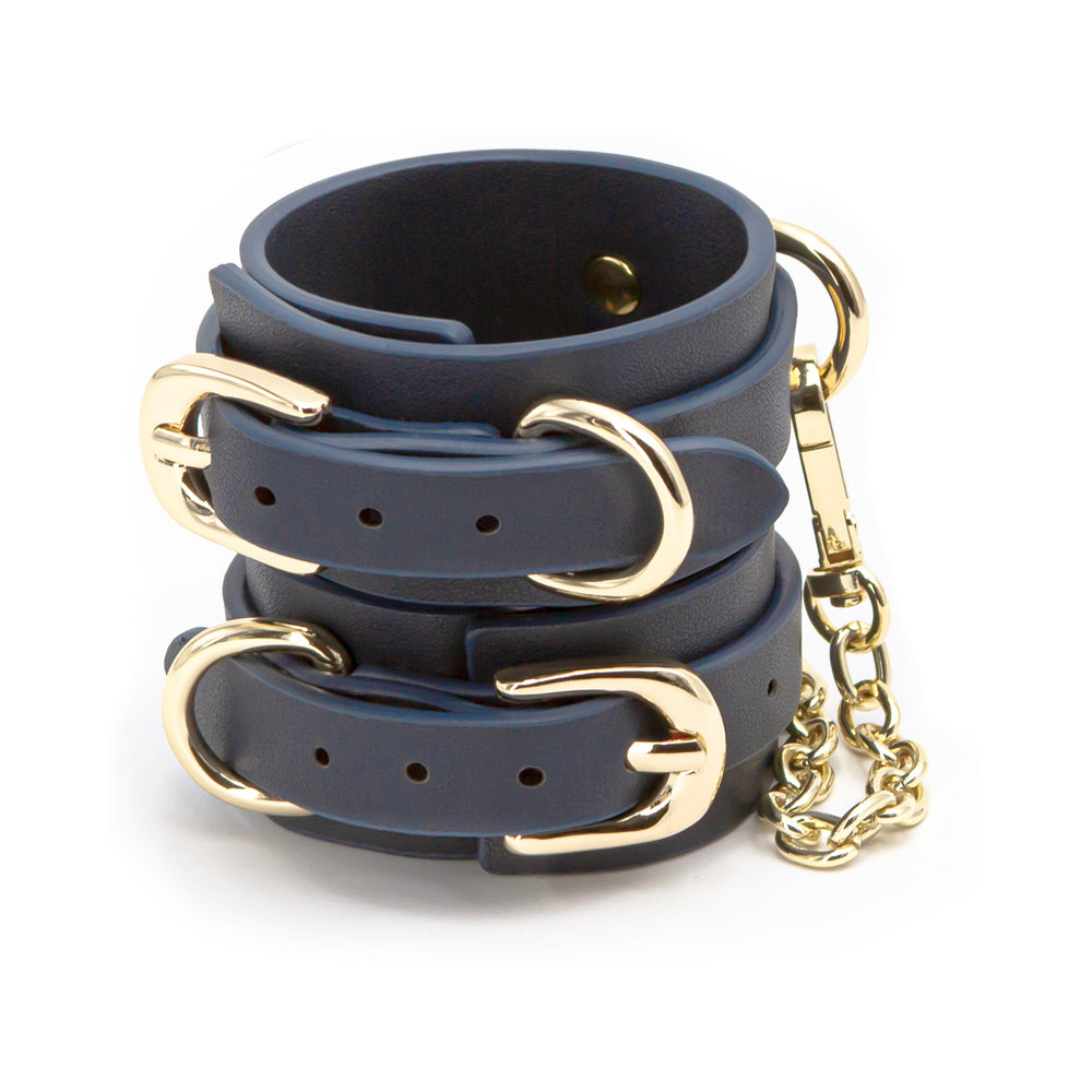 Bondage Couture Vinyl Wrist Cuff - Blue