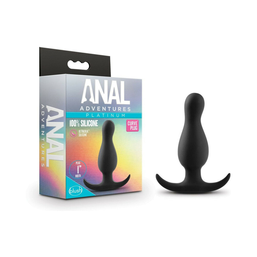 Blush Anal Adventures Curve Plug - Black