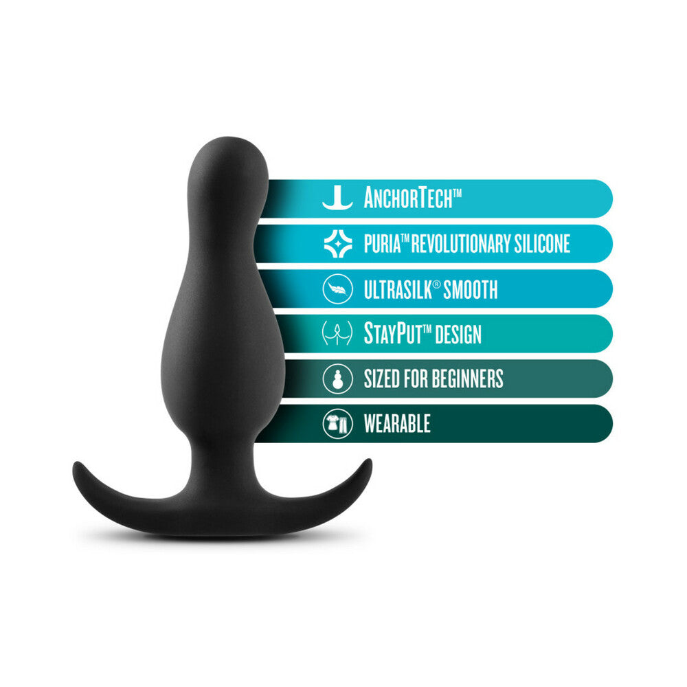 Blush Anal Adventures Curve Plug - Black