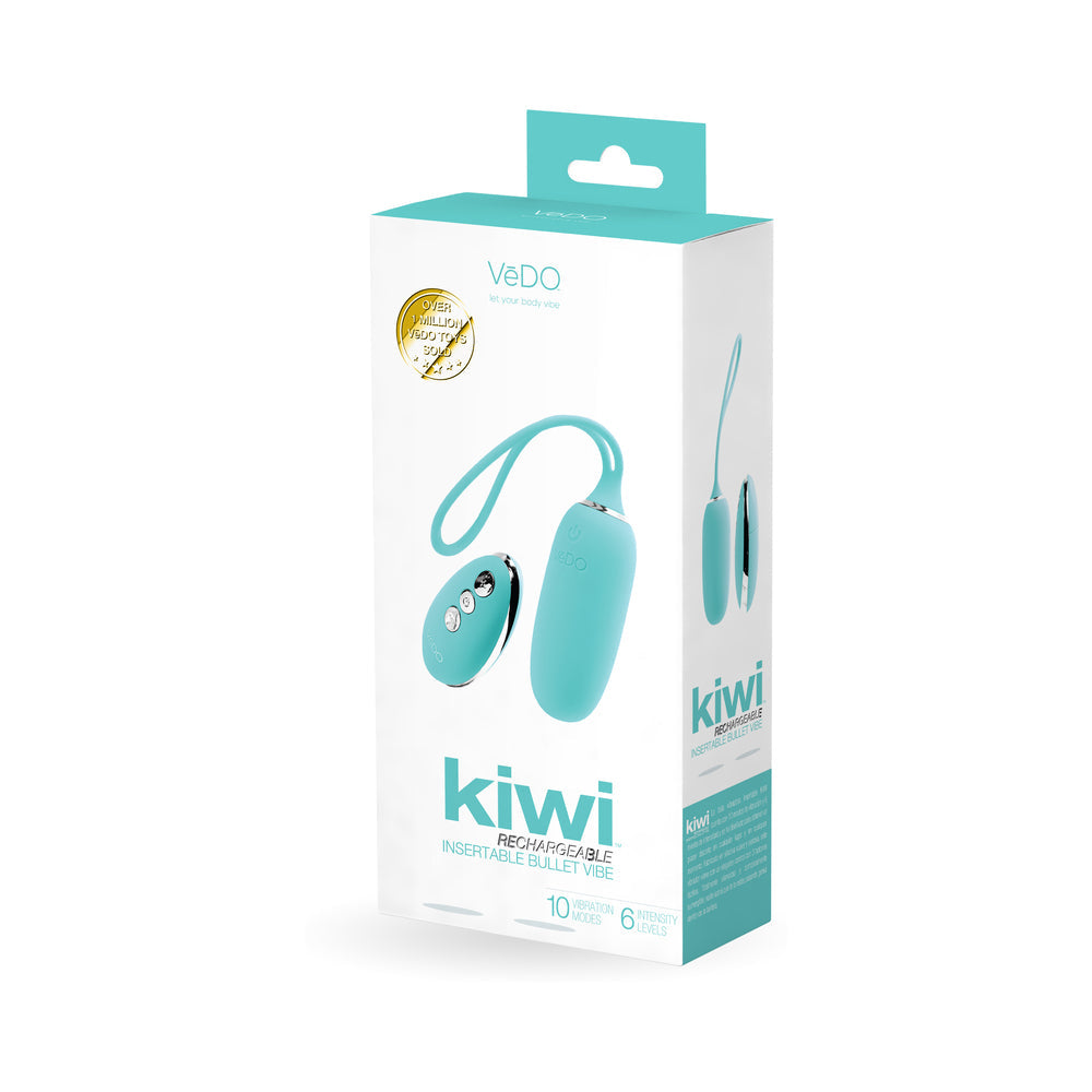 VeDO KIWI Rechargeable Insertable Bullet - Tease Me Turquoise