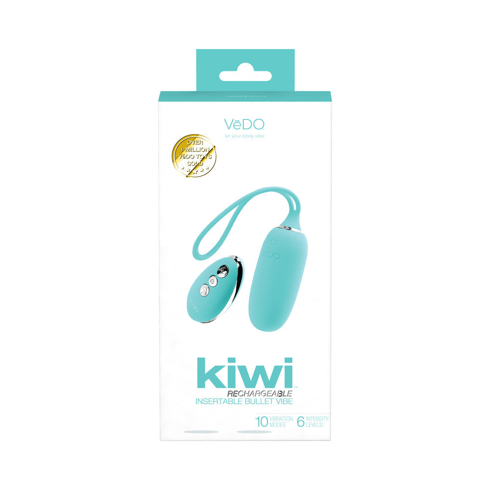 VeDO KIWI Rechargeable Insertable Bullet - Tease Me Turquoise