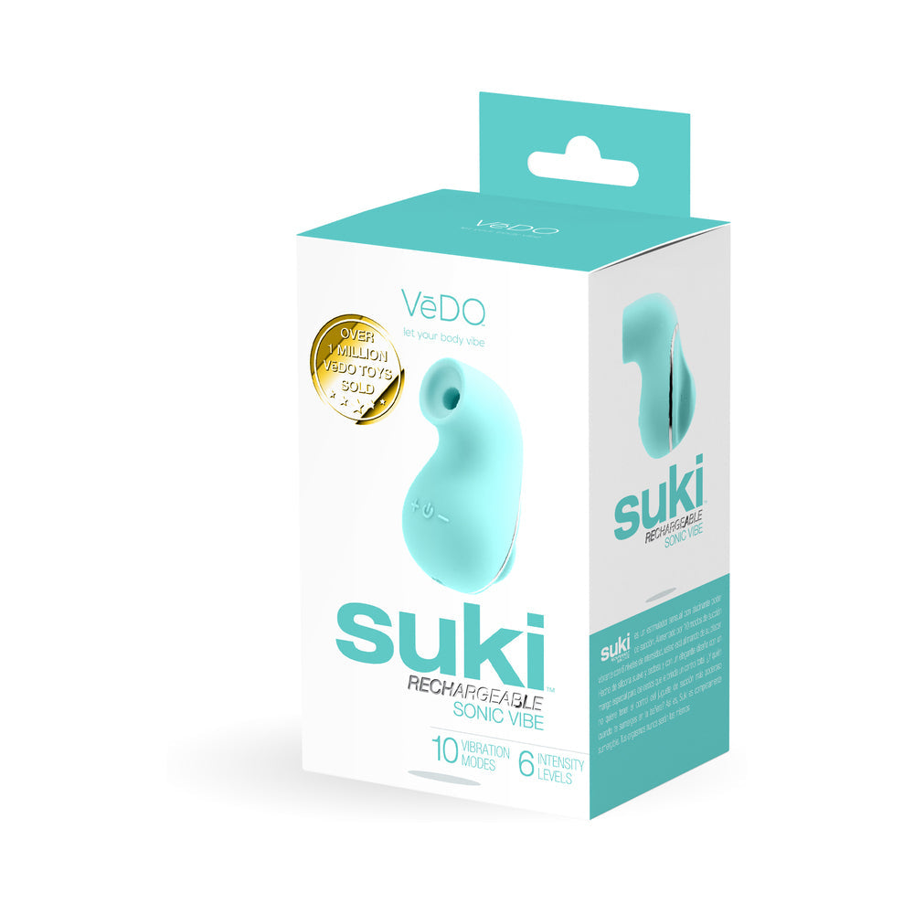 VeDO Suki Rechargeable Vibrating Sucker - Tease Me Turquoise