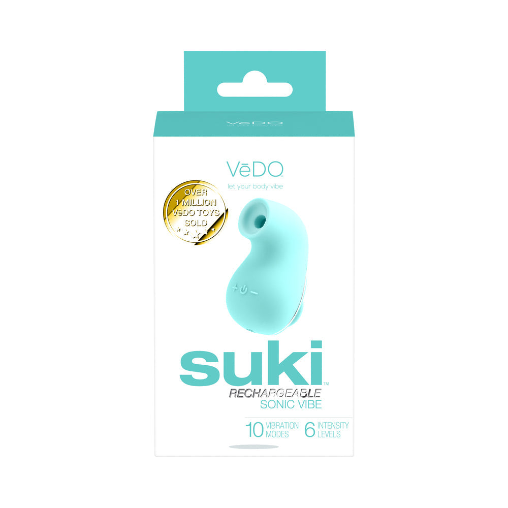 VeDO Suki Rechargeable Vibrating Sucker - Tease Me Turquoise