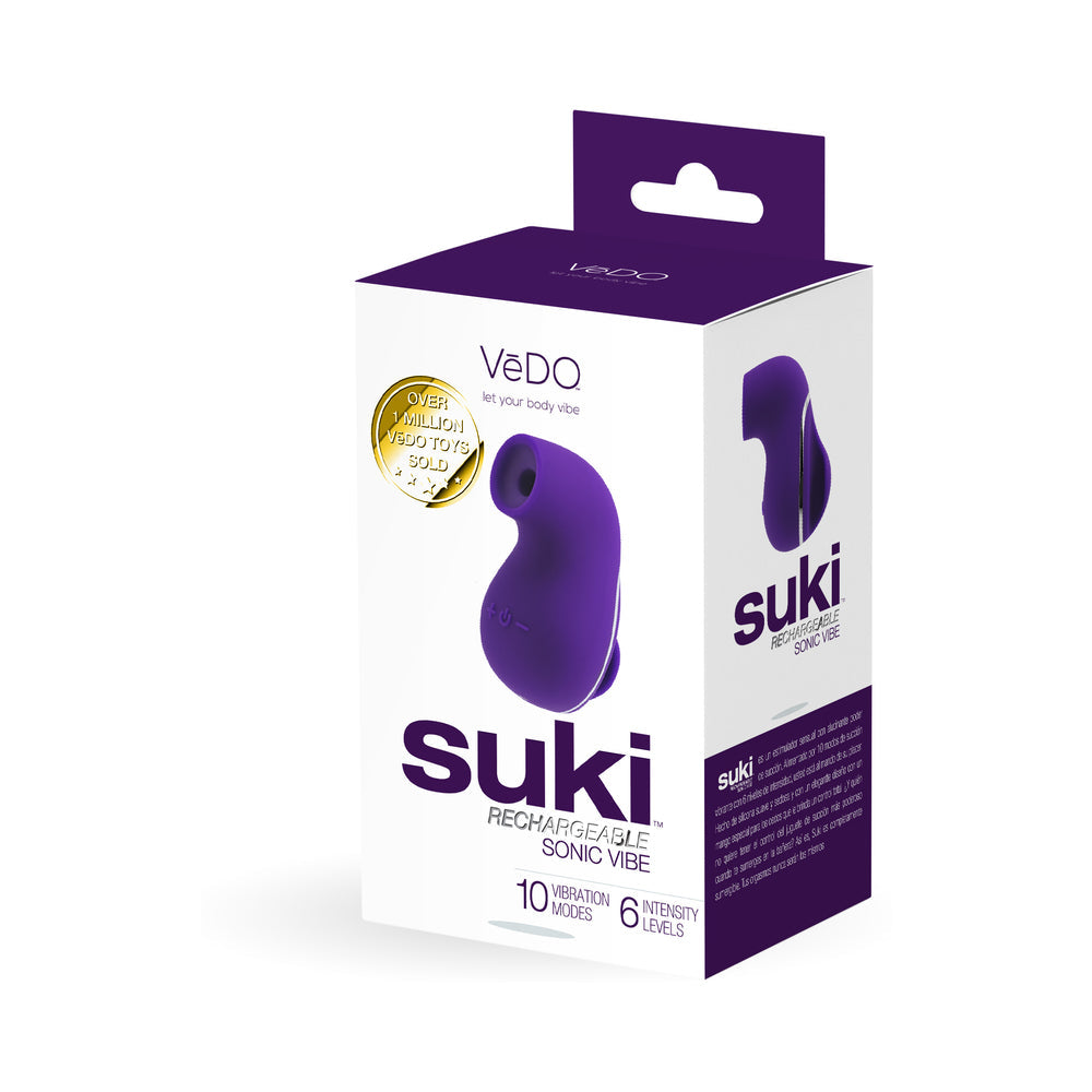 VeDO Suki Rechargeable Vibrating Sucker - Deep Purple