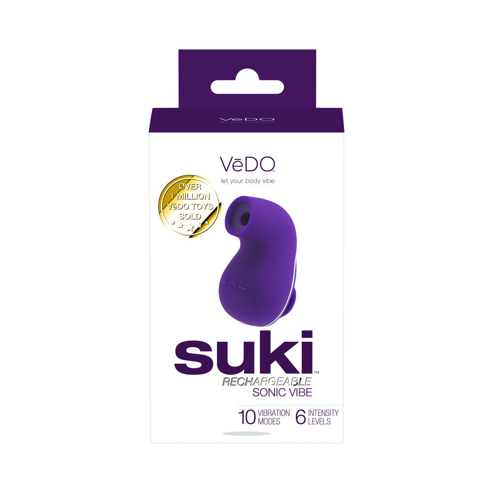 VeDO Suki Rechargeable Vibrating Sucker - Deep Purple