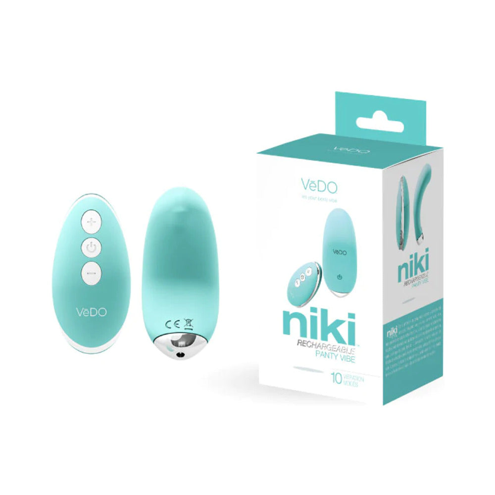 VeDO Niki Rechargeable Panty Vibe - Tease Me Turquoise