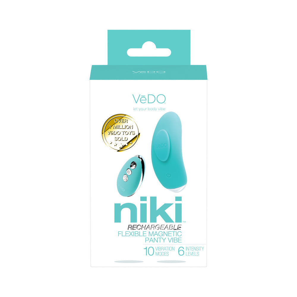 VeDO Niki Rechargeable Panty Vibe - Tease Me Turquoise