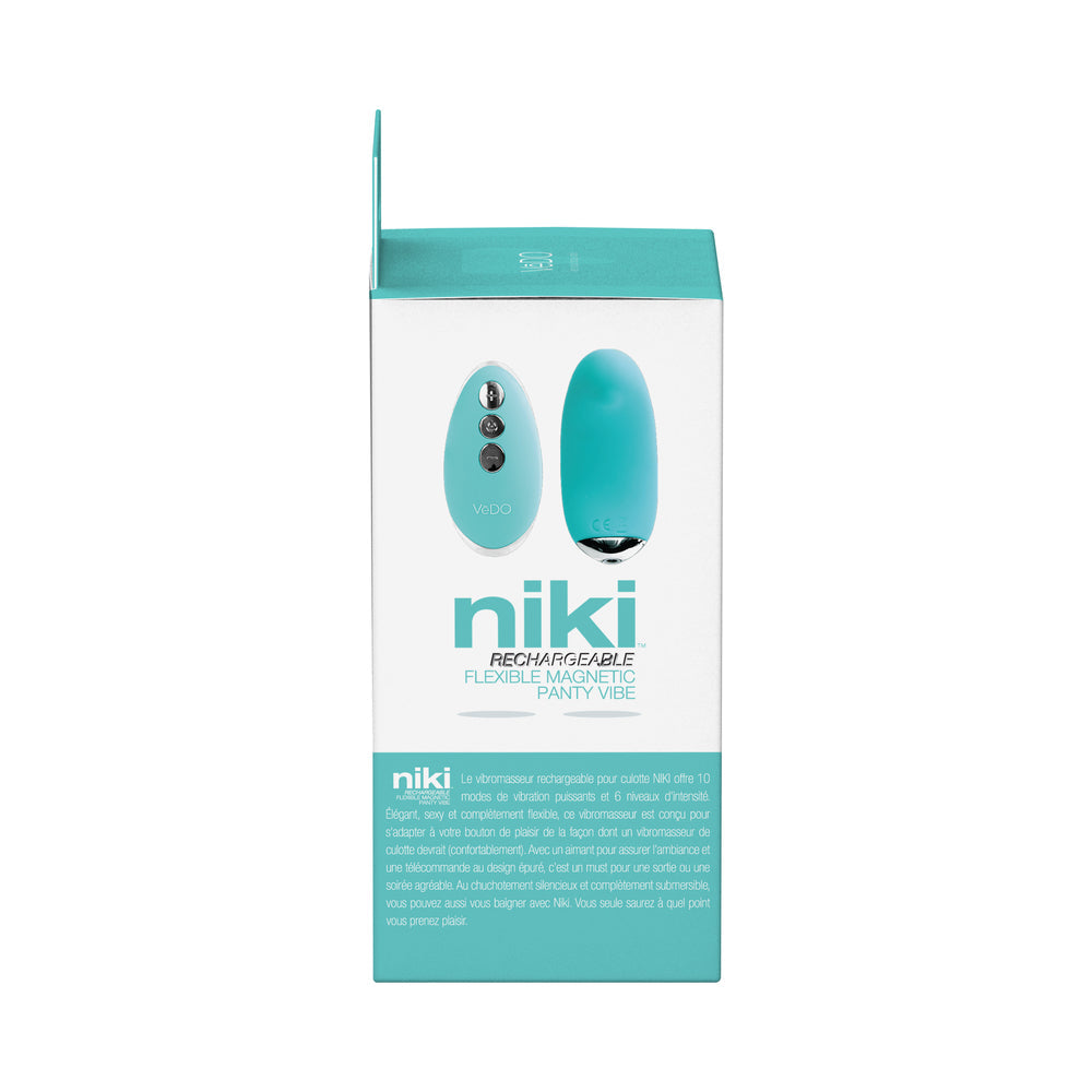 VeDO Niki Rechargeable Panty Vibe - Tease Me Turquoise