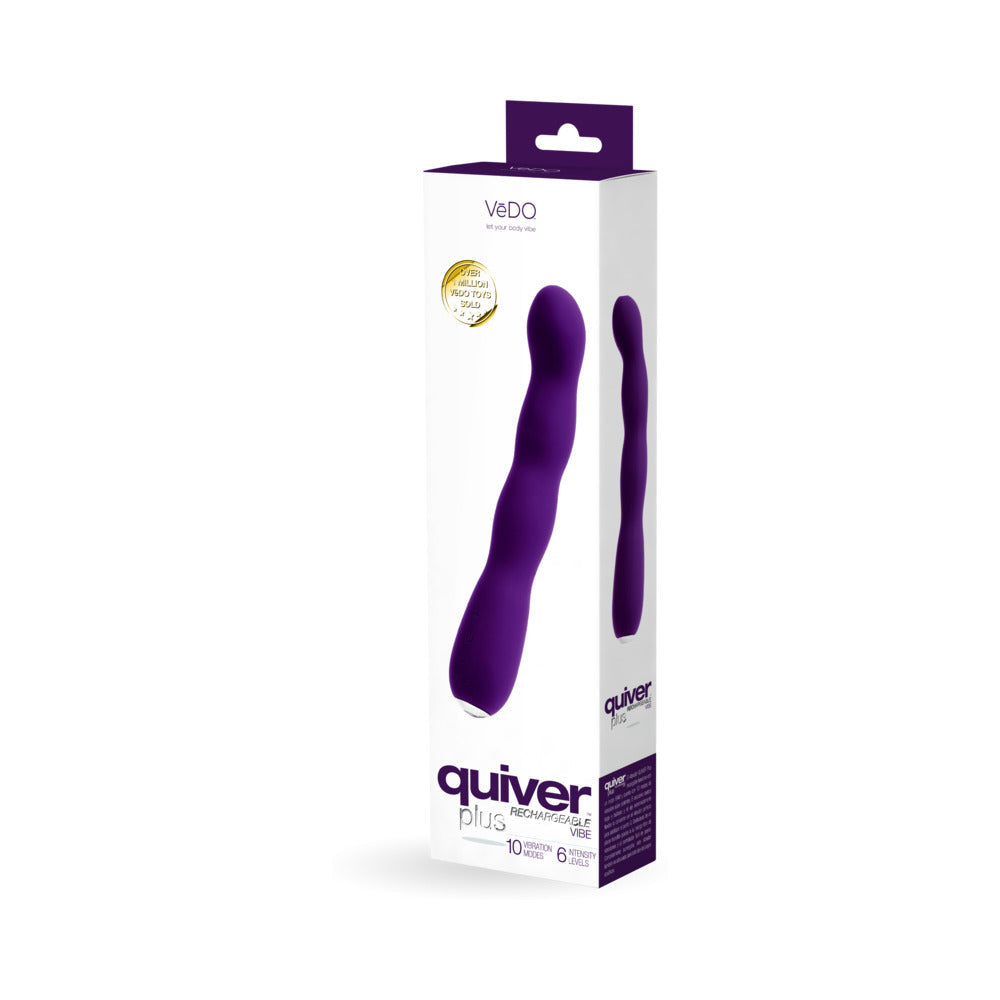 VeDO Quiver Plus Rechargeable Vibe - Deep Purple