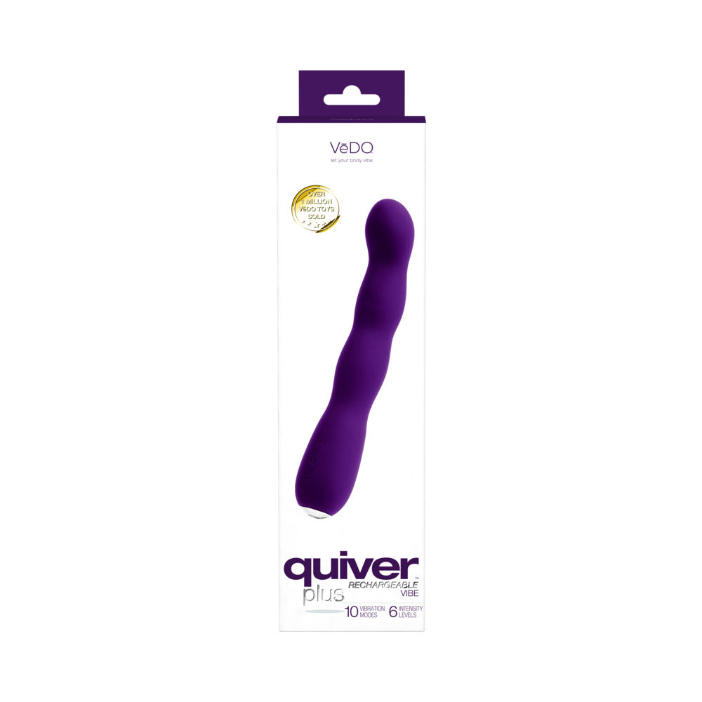 VeDO Quiver Plus Rechargeable Vibe - Deep Purple