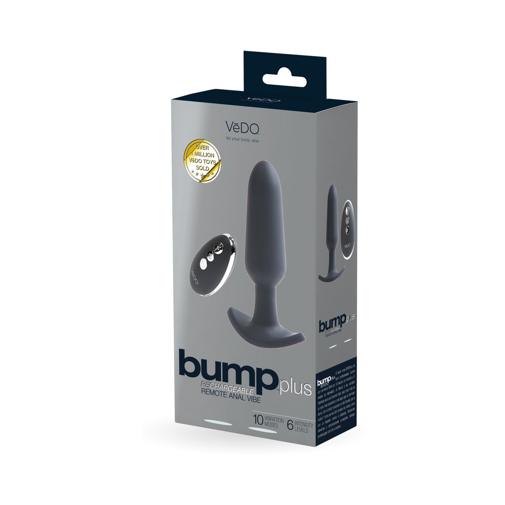 VeDO Bump Plus Rechargeable Remote Control Anal Vibe - Just Black