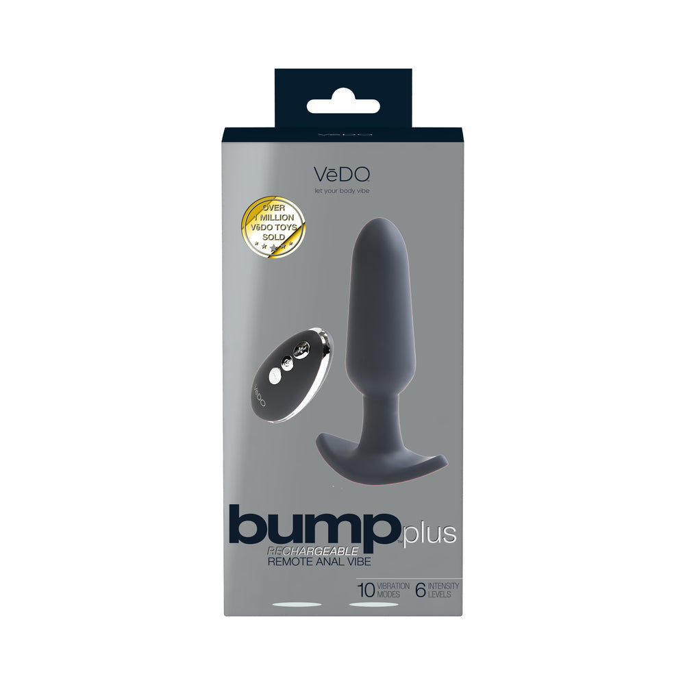 VeDO Bump Plus Rechargeable Remote Control Anal Vibe - Just Black