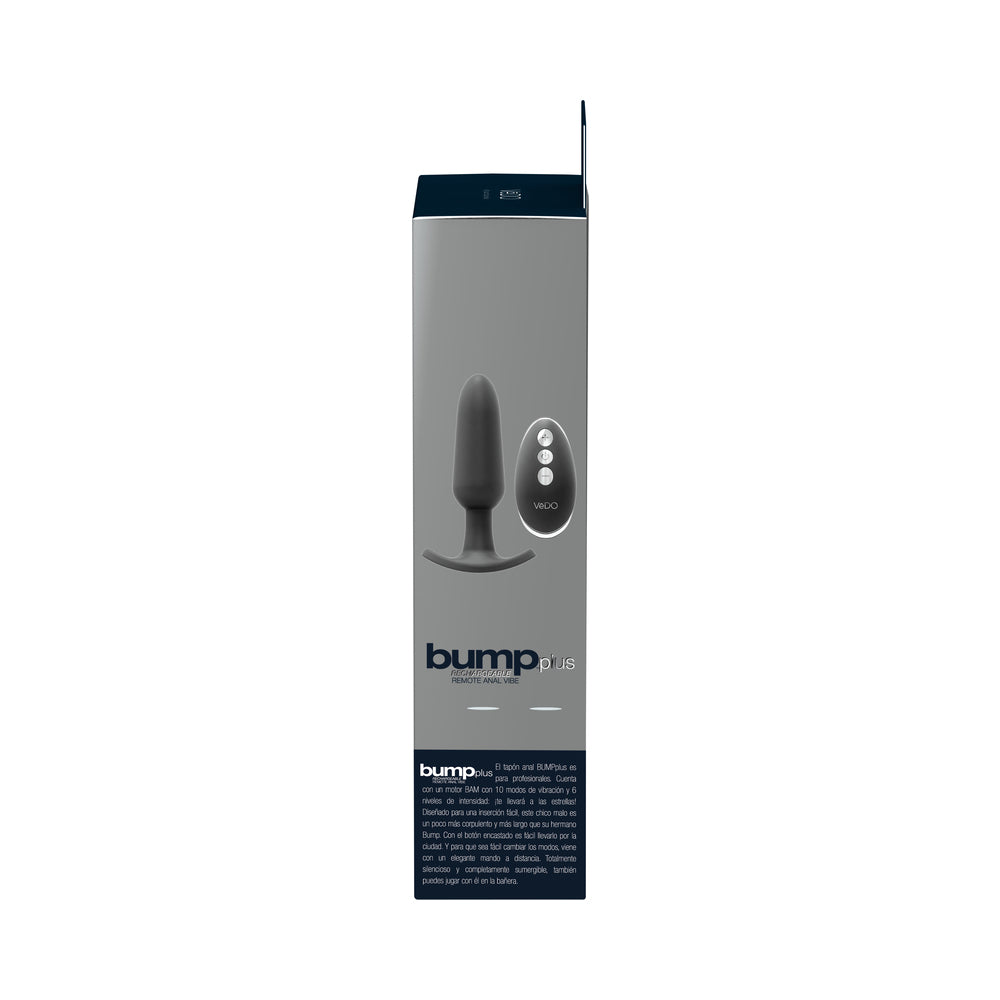 VeDO Bump Plus Rechargeable Remote Control Anal Vibe - Just Black