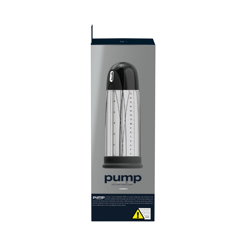 VeDO Pump Rechargeable Vacuum Penis Pump - Just Black