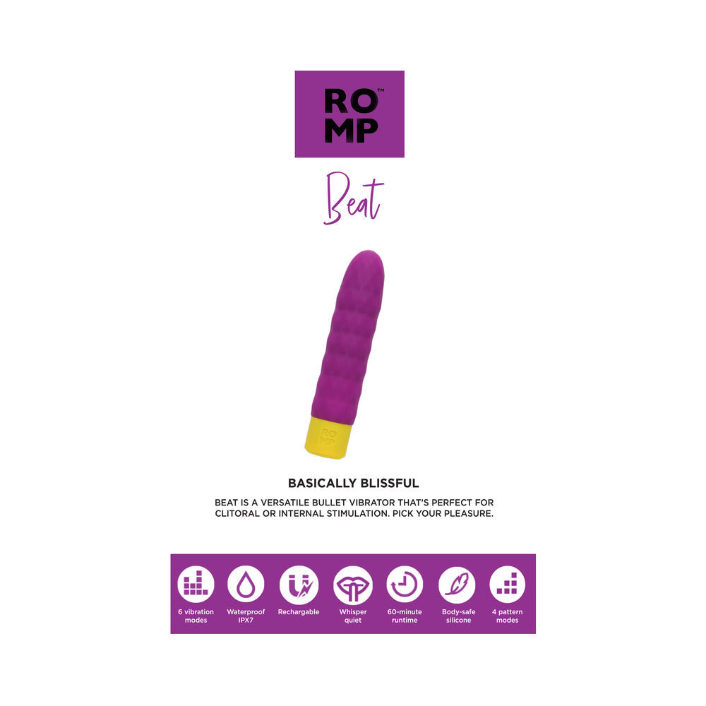 ROMP Beat Bullet Vibrator - Purple