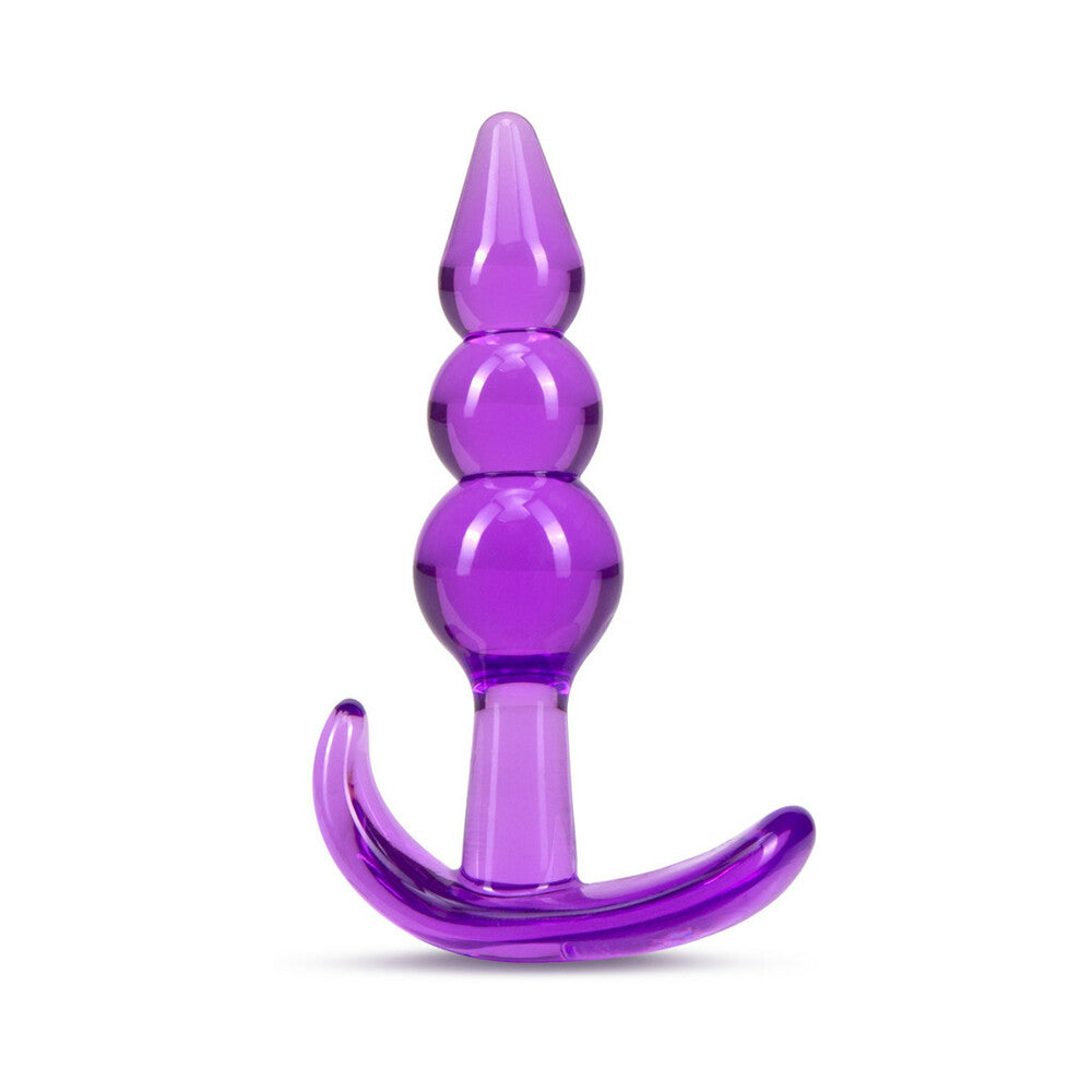 B Yours. Triple Bead Anal Plug-Purple