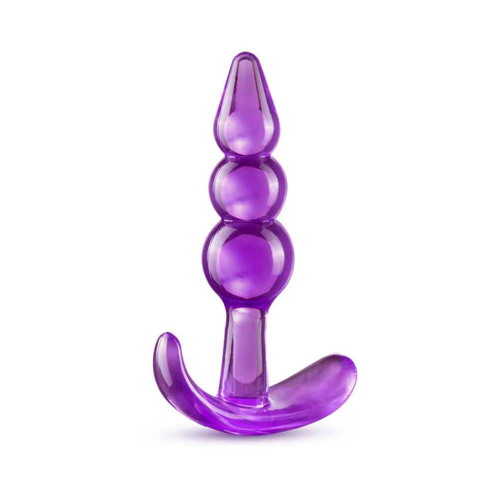 B Yours. Triple Bead Anal Plug-Purple