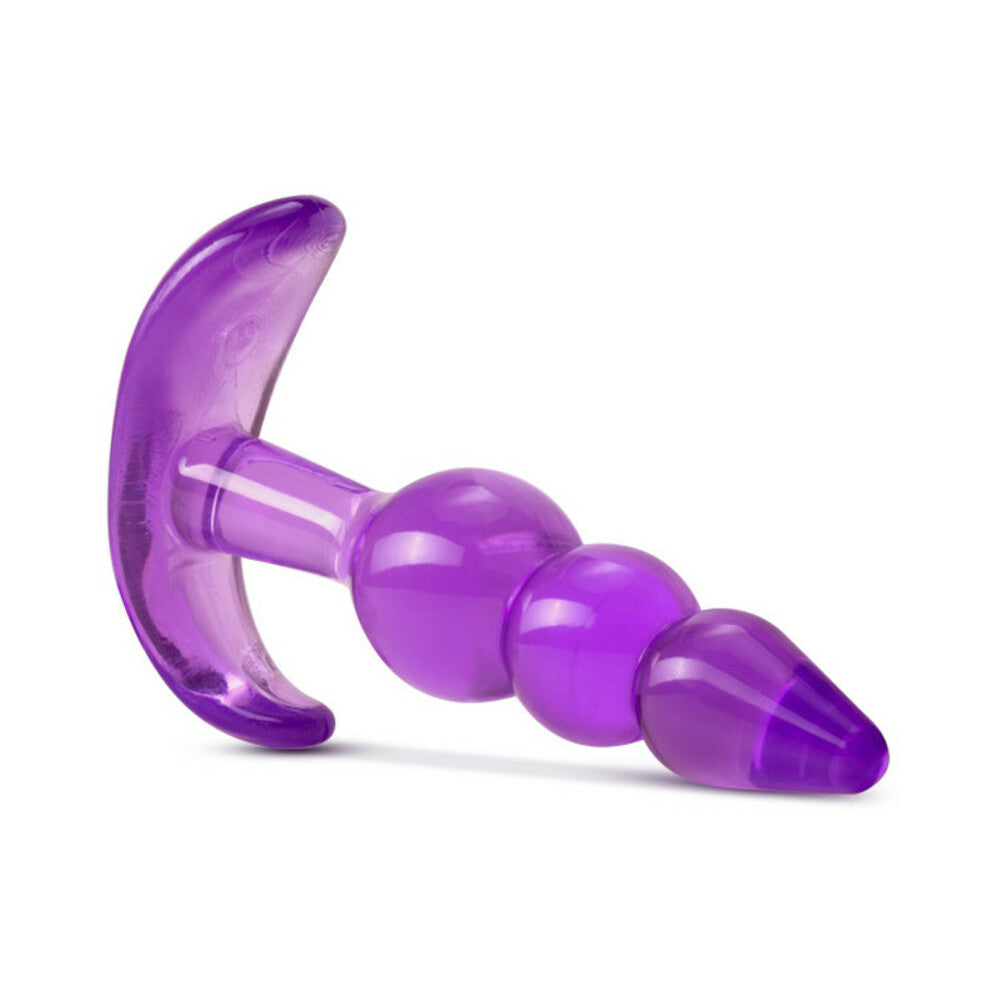 B Yours. Triple Bead Anal Plug-Purple