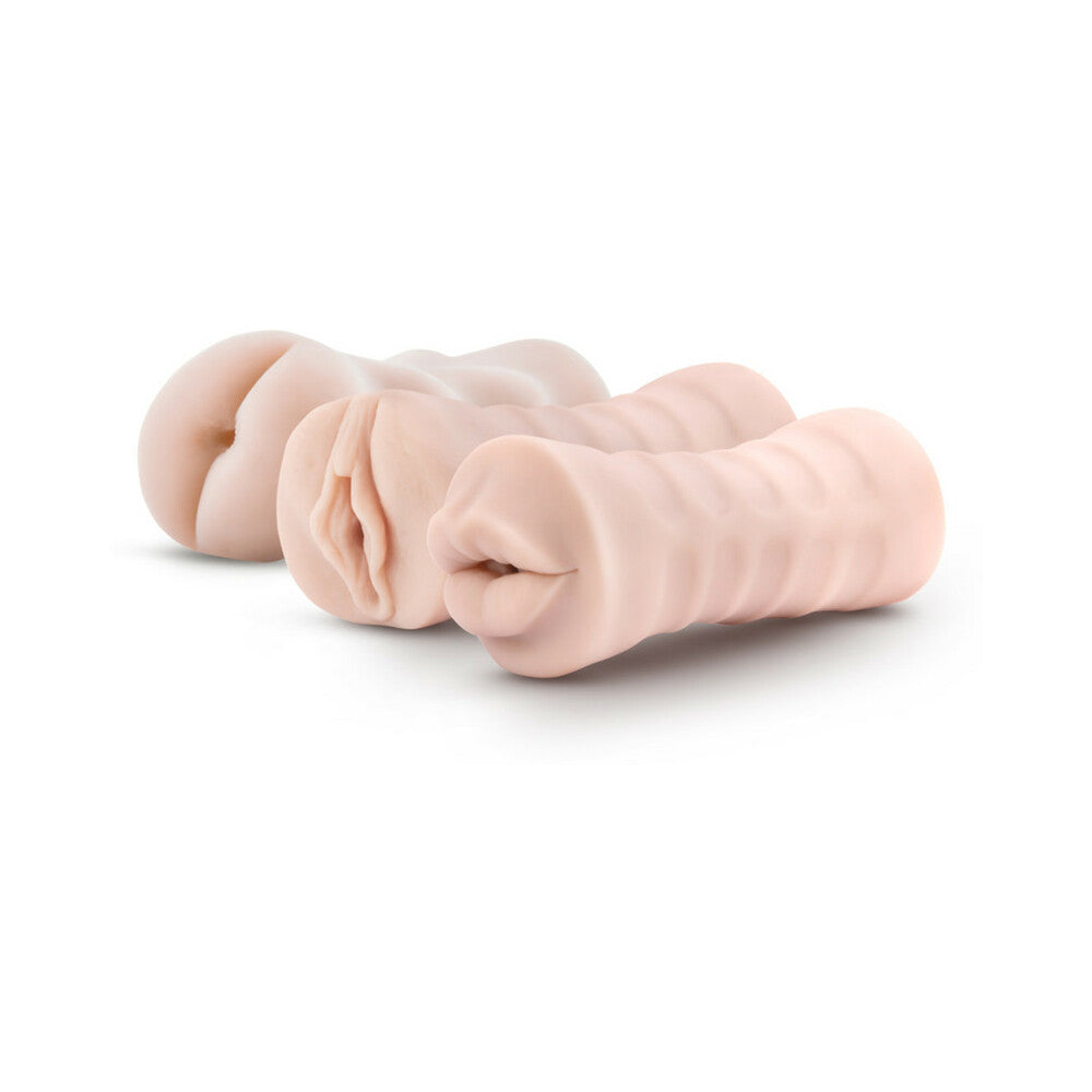 M for Men Soft and Wet Self-Lubricating Vibrating 3-Pack