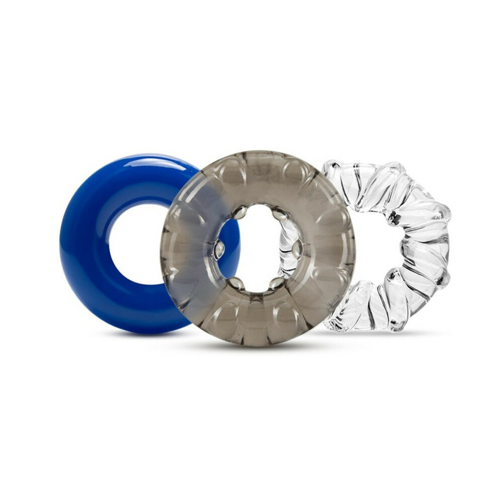 Stay Hard Triple Stretch 3 Pack Cock Rings