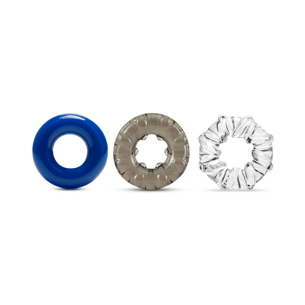 Stay Hard Triple Stretch 3 Pack Cock Rings