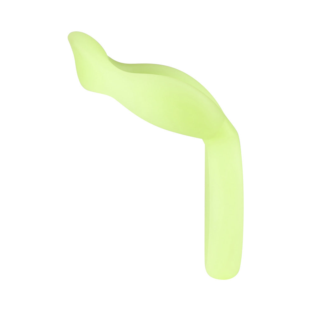 Forto F-88 Double Ring Liquid Silicone Cock Ring - Glow in the Dark