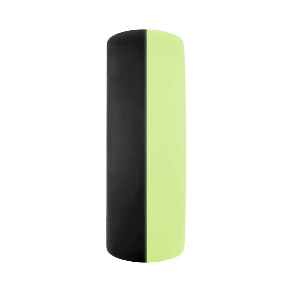 Forto F-19 Two Tone Liquid Silicone Cock Ring - Black/Glow in the Dark