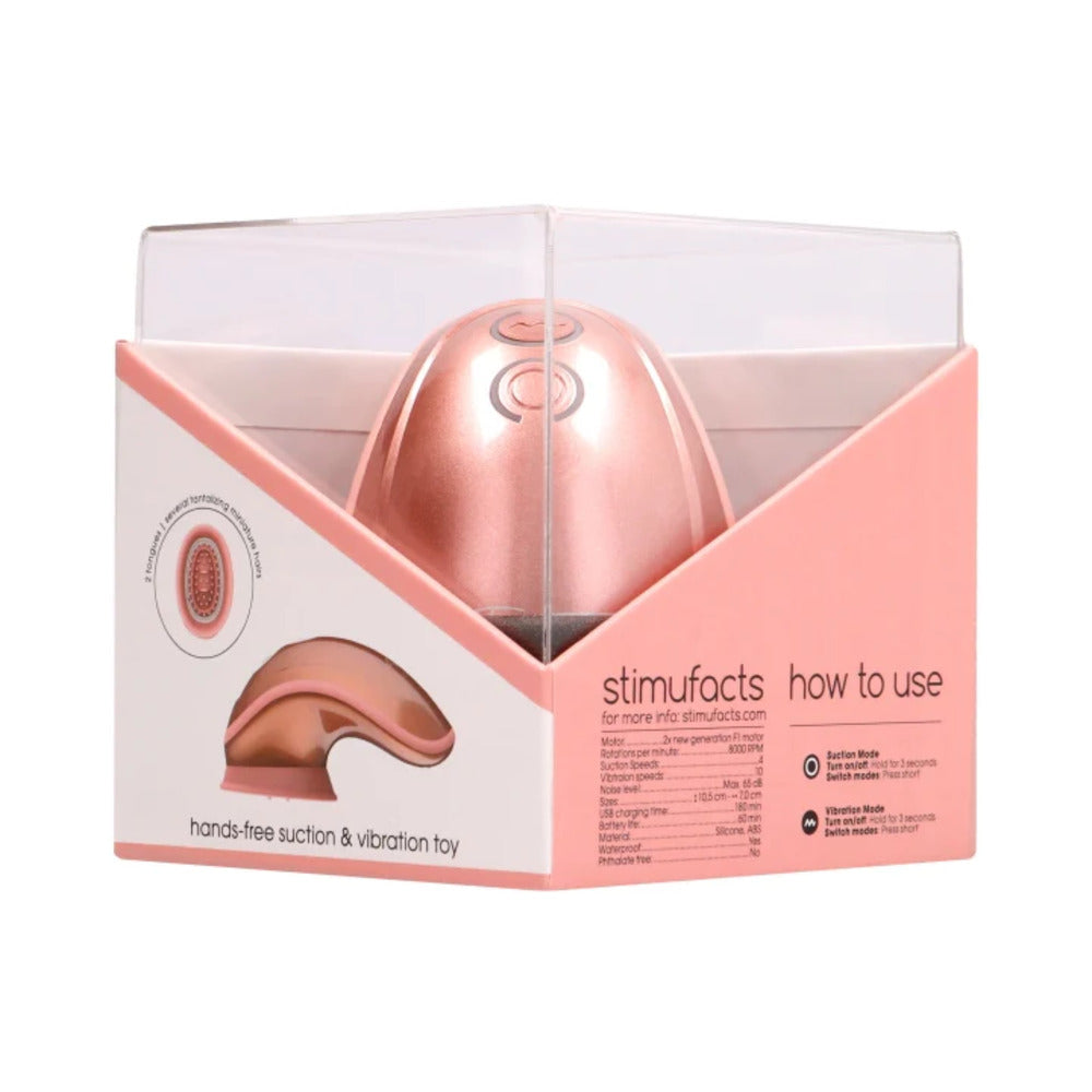 Shots Twitch Innovation Hands Free Clitoral Stimulator - Rose Gold