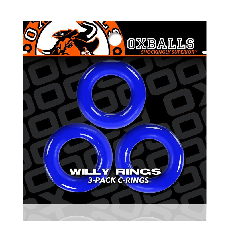 Oxballs Willy Rings - Blue Pack of 3