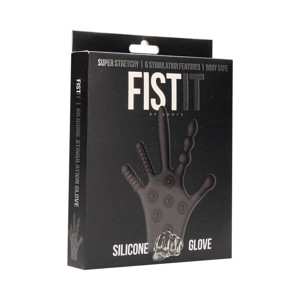 Shots Fistit Silicone Stimulation Glove - Black
