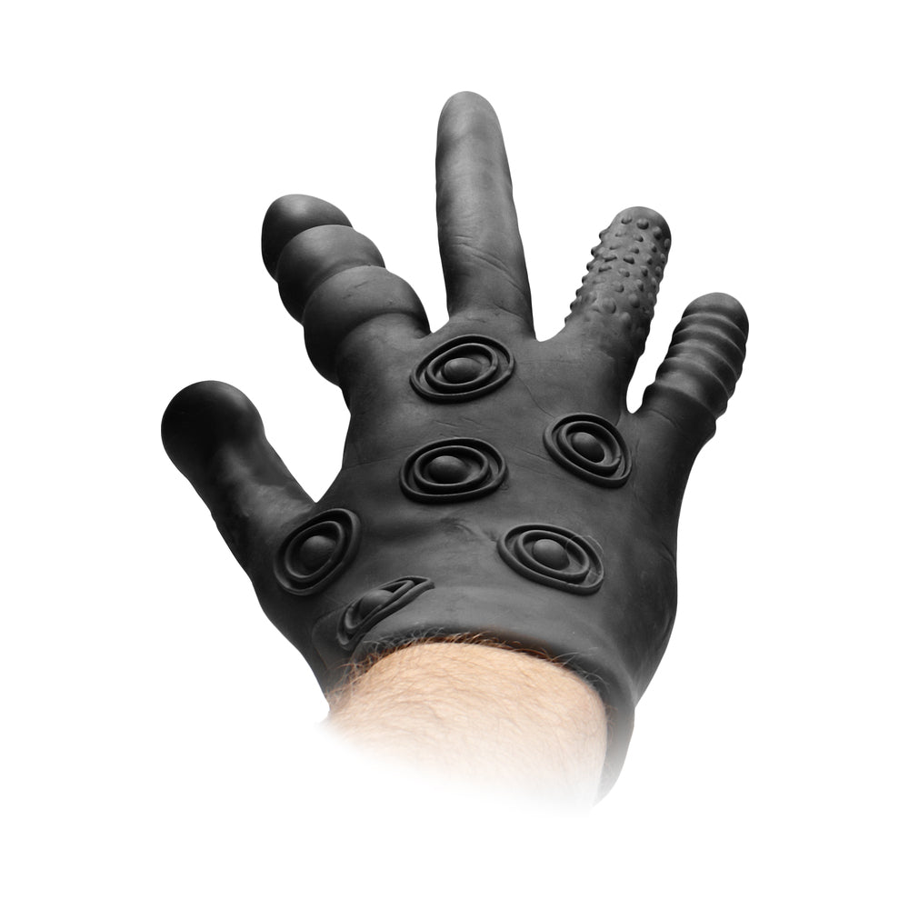 Shots Fistit Silicone Stimulation Glove - Black
