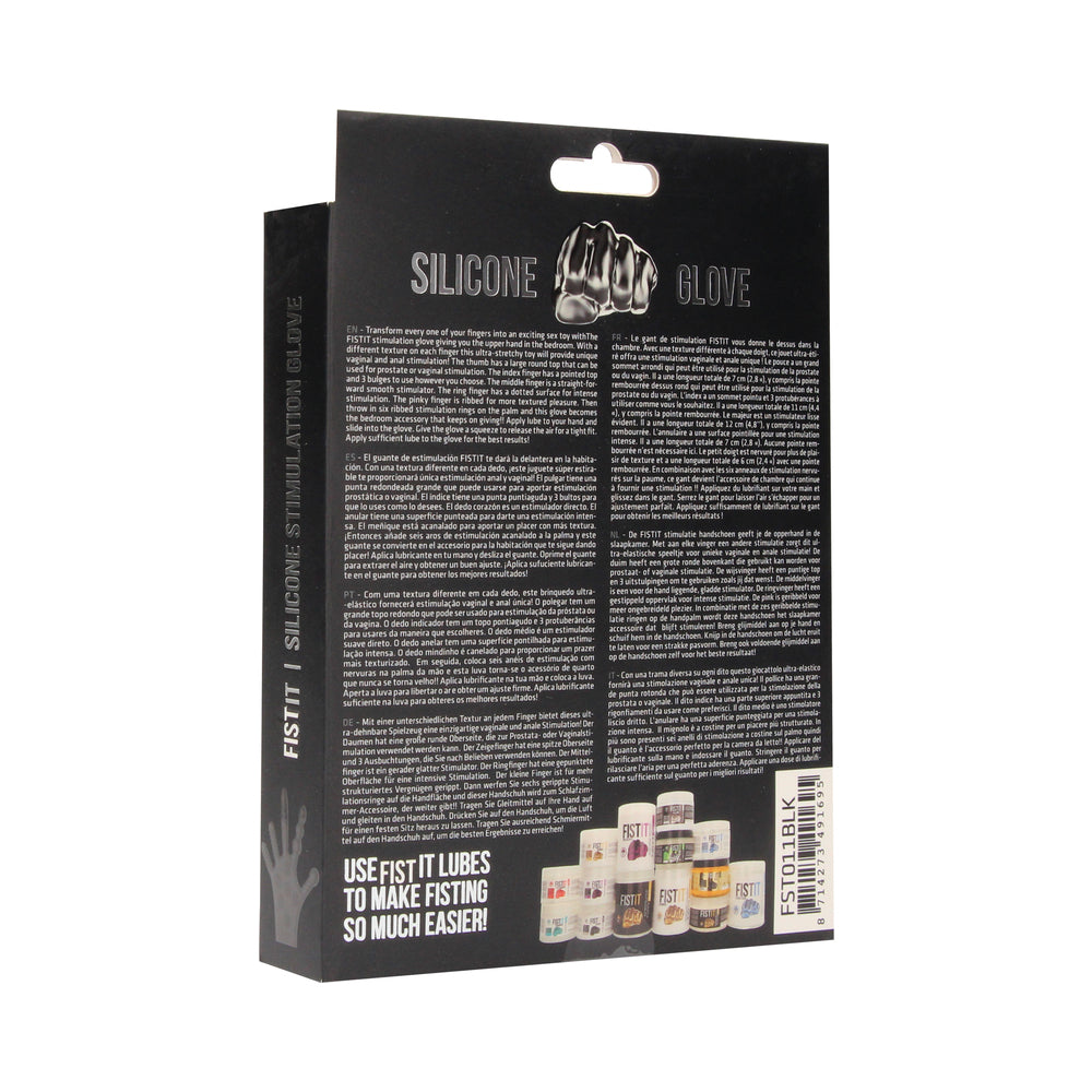Shots Fistit Silicone Stimulation Glove - Black