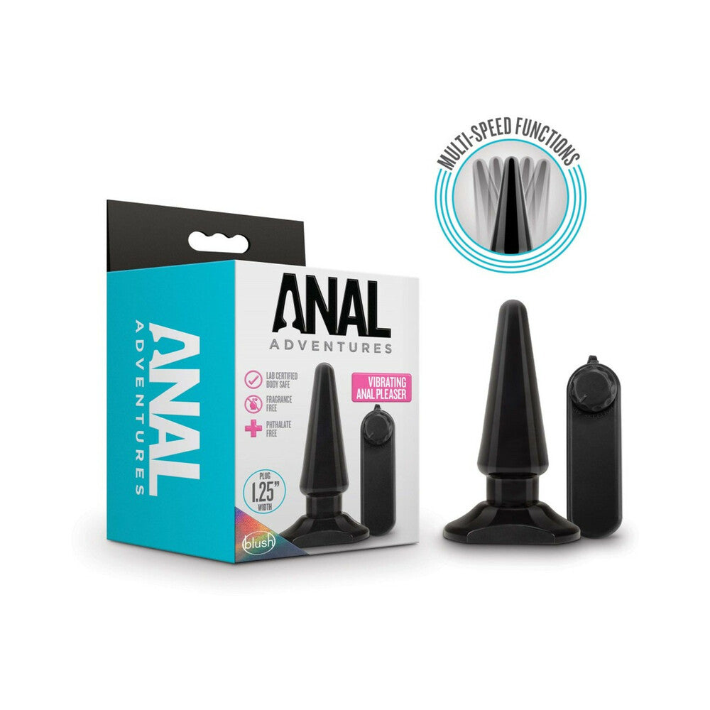 Anal Adventures Basic Vibrating Anal Pleaser Black