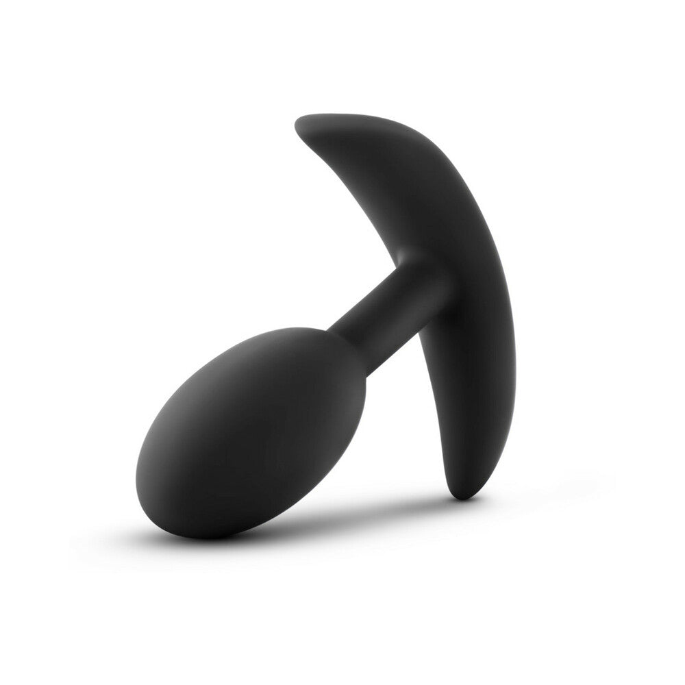 Anal Adventures Platinum Silicone Vibra Slim Plug-Small Black