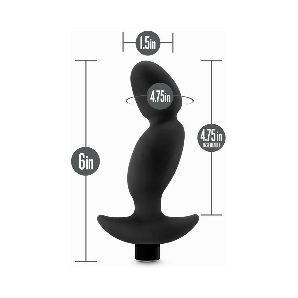 Anal Adventures Platinum Silicone Vibrating Prostate Massager 04 -Black
