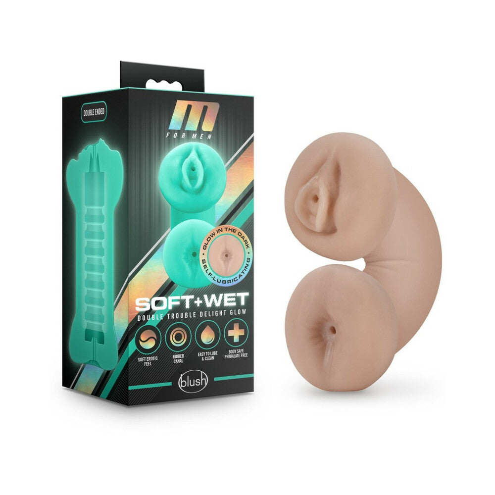 M for Men Soft and Wet Double Trouble Glow in the Dark Vanilla
