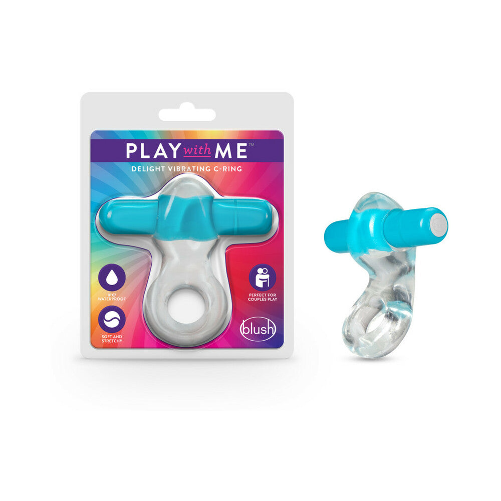 Play with Me Delight Vibrating C-Ring-Blue