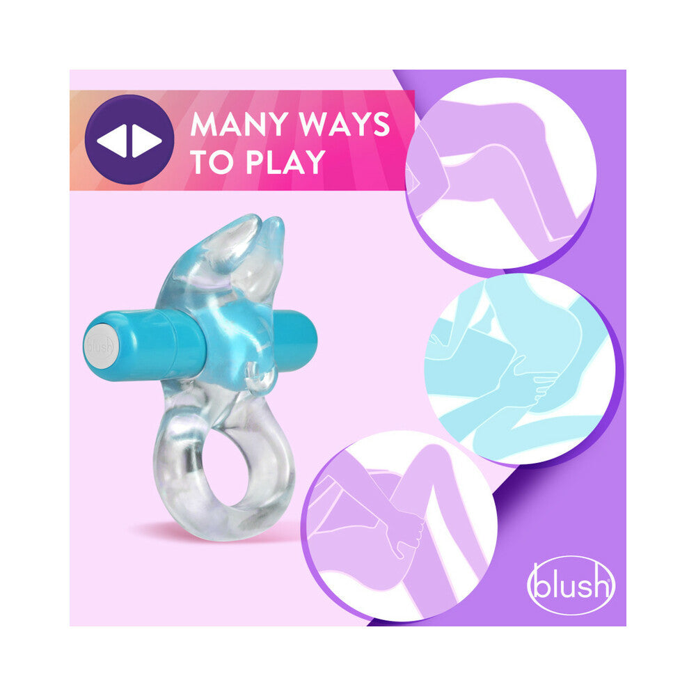 Play with Me Bull Vibrating C-Ring-Blue