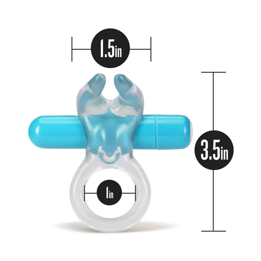 Play with Me Bull Vibrating C-Ring-Blue