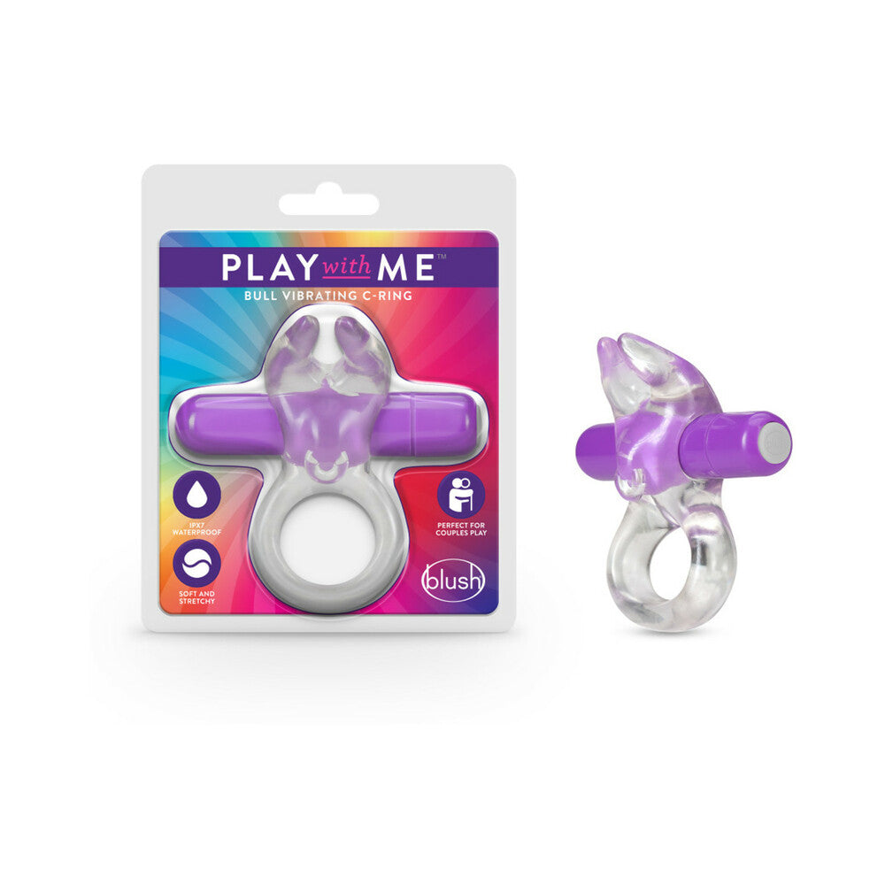 Play with Me Bull Vibrating C-Ring-Purple