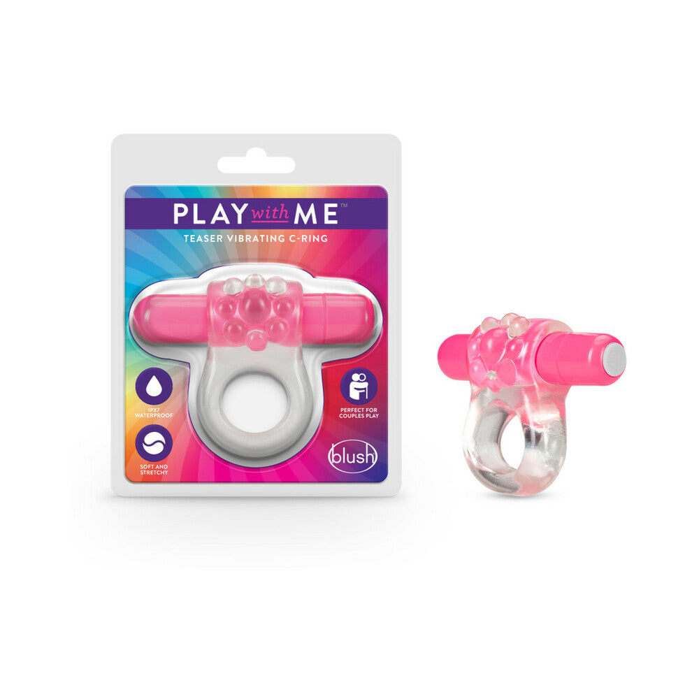 Play with Me Teaser Vibrating C-Ring–Pink