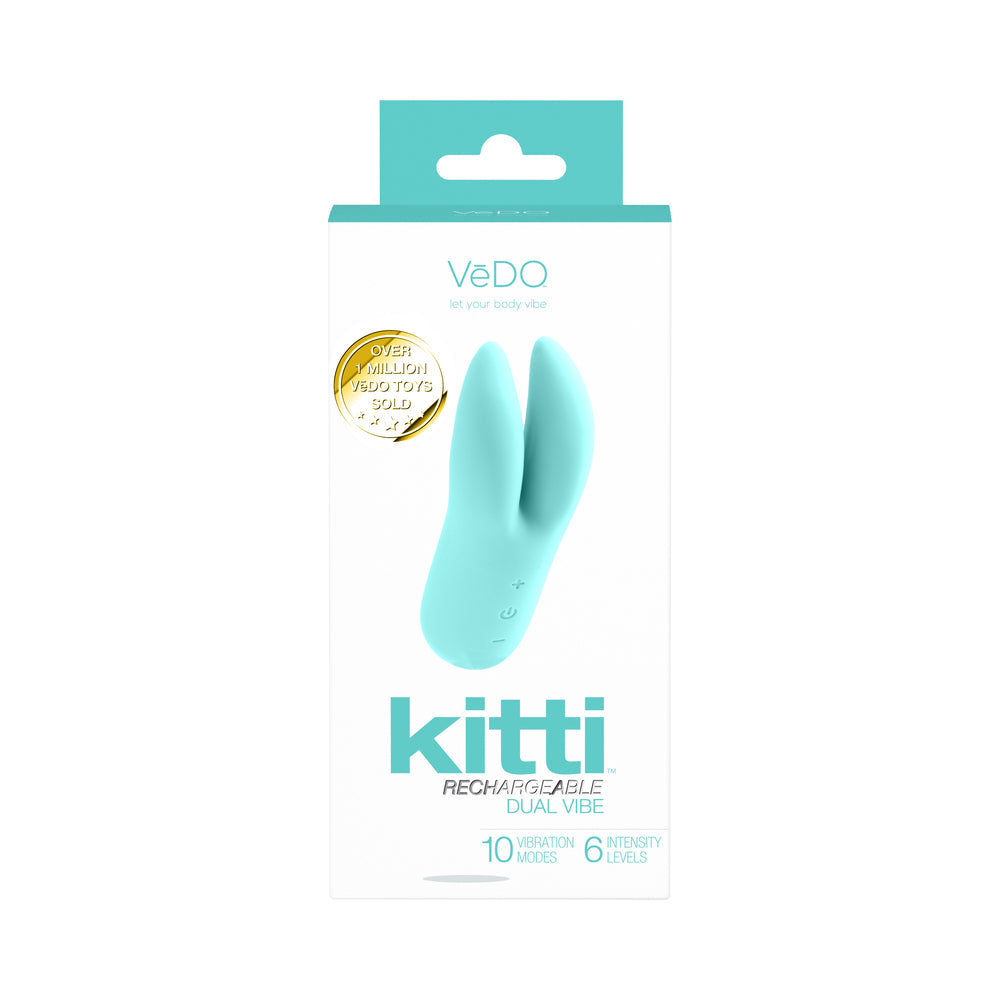 VeDO Kitti Rechargeable Dual Vibe - Tease Me Turquoise