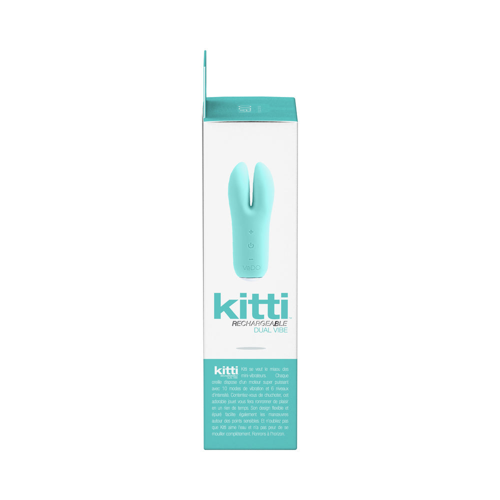 VeDO Kitti Rechargeable Dual Vibe - Tease Me Turquoise