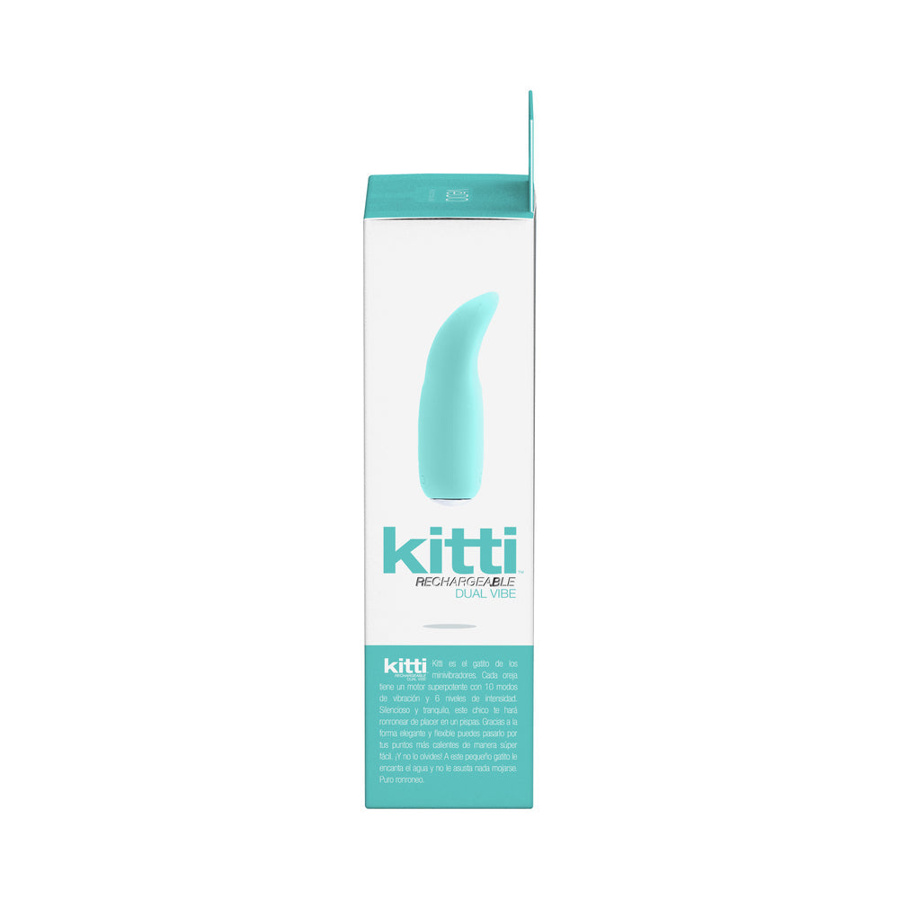 VeDO Kitti Rechargeable Dual Vibe - Tease Me Turquoise