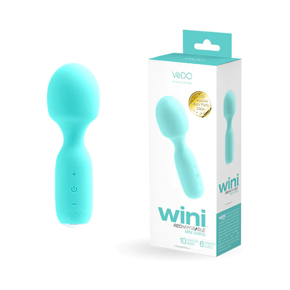 VeDo Wini Rechargeable Mini Wand - Tease Me Turquoise