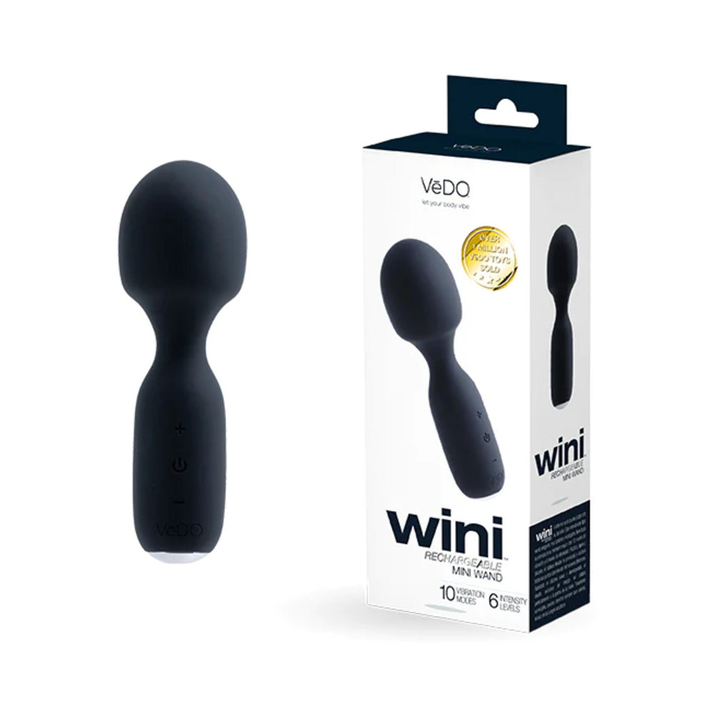 VeDo Wini Rechargeable Mini Wand - Just Black
